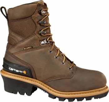 Carhartt CML8369 Men's, Brown, Comp Toe, EH, WP/Insulated, 8 Inch Logger