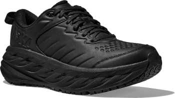 HOKA HO1110520BBLC Bondi SR Men's, Black, Soft Toe, Slip Resistant Athletic Work Shoe