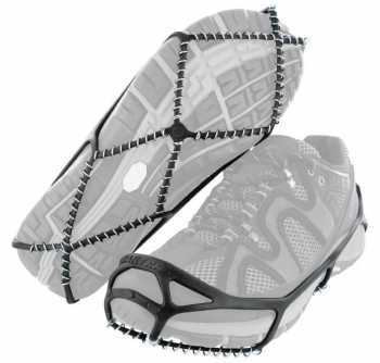 Yaktrax Walker Black Men's and Women's Rubber Steel Coil Men's 11 and a half to 13 and a half. Women's 13 and a half to 15.